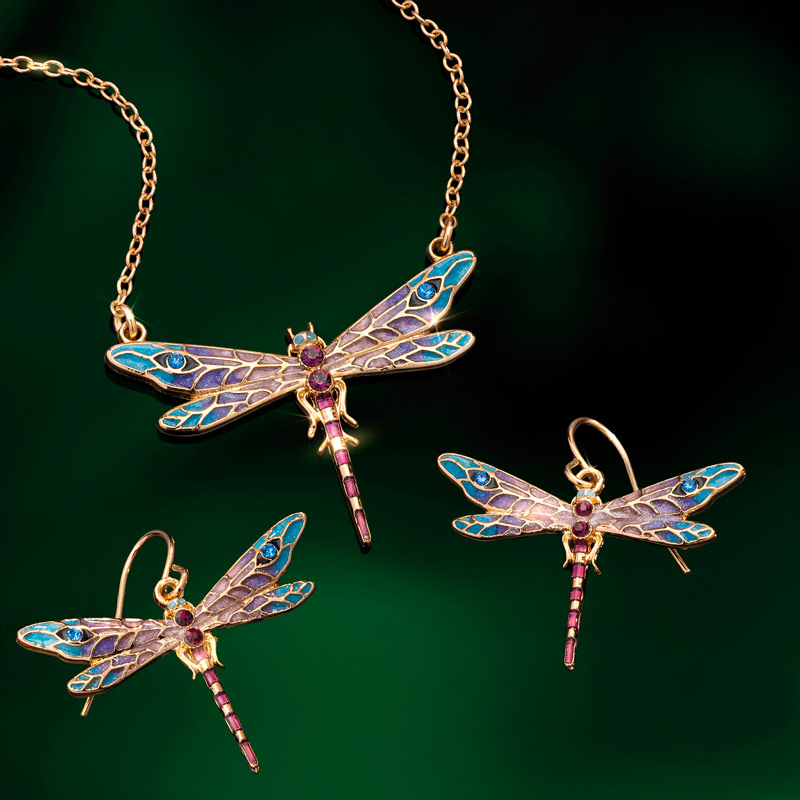 Dragonfly Nouvelle Necklace & Earrings